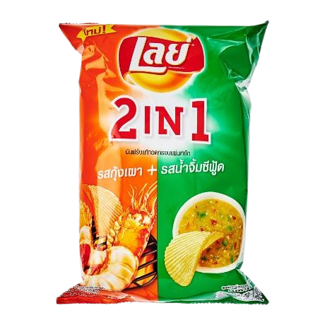 Lay's - 2 in 1: Grilled Prawn & Seafood Sauce - เลย์ รสกุ้งเผาและน้ำจิ้มซีฟู้ด