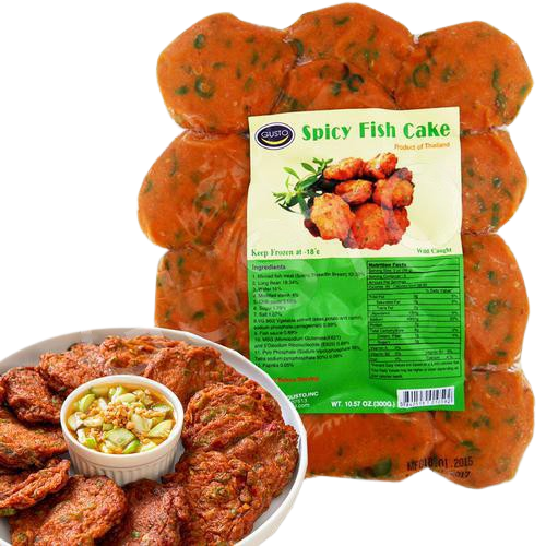 Gusto - Frozen Spicy Fish Cake - ทอดมันปลา แช่แข็ง