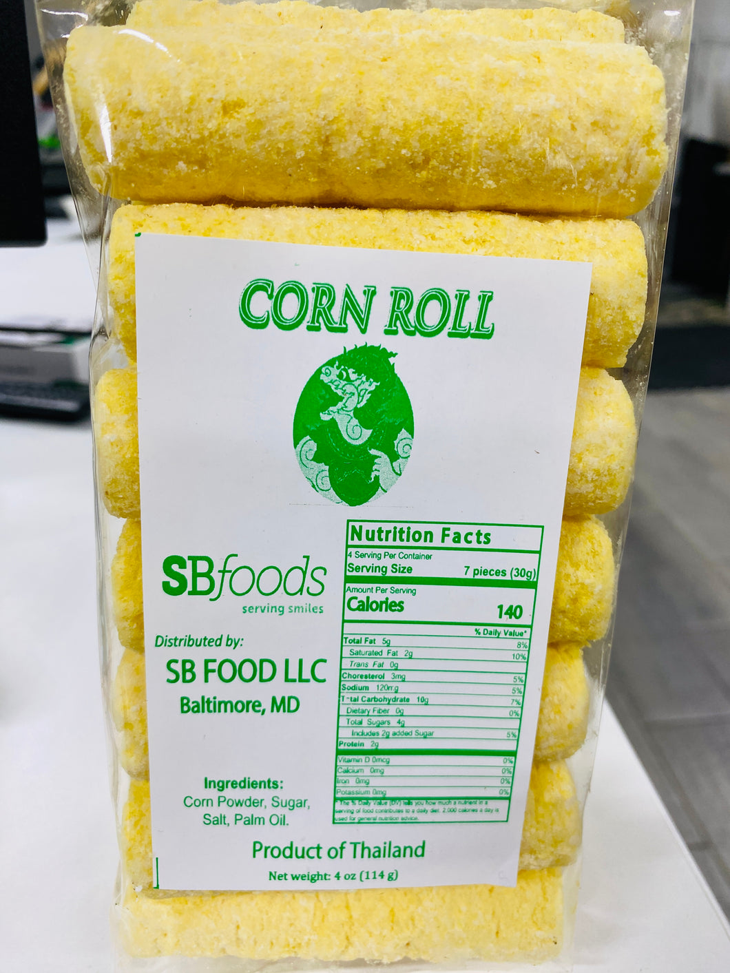 SB - Corn Roll ขนมคอร์นโรล ตราเอสบี