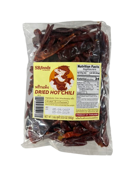 SB Foods - Dried Hot Chili (Whole) - พริกแห้ง