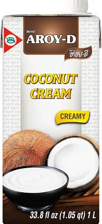 Aroy-D Coconut Cream UHT - หัวกะทิ (กล่องสีขาวน้ำตาล)