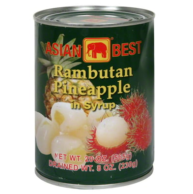 Asian Best - Rambutan stuffed with Pineapple in Syrup - เงาะในสอดไส้สับปะรดนำ้เชื่อม
