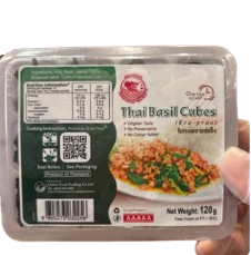 Thai Basil Cubes Frozen (Kra-Prao) - ใบกระเพรา แช่แข็ง