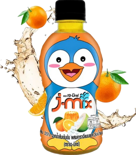 J-Mix Orange Juice - น้ำส้มผสมคาจีแนนและวุ้นน้ำมะพร้าว