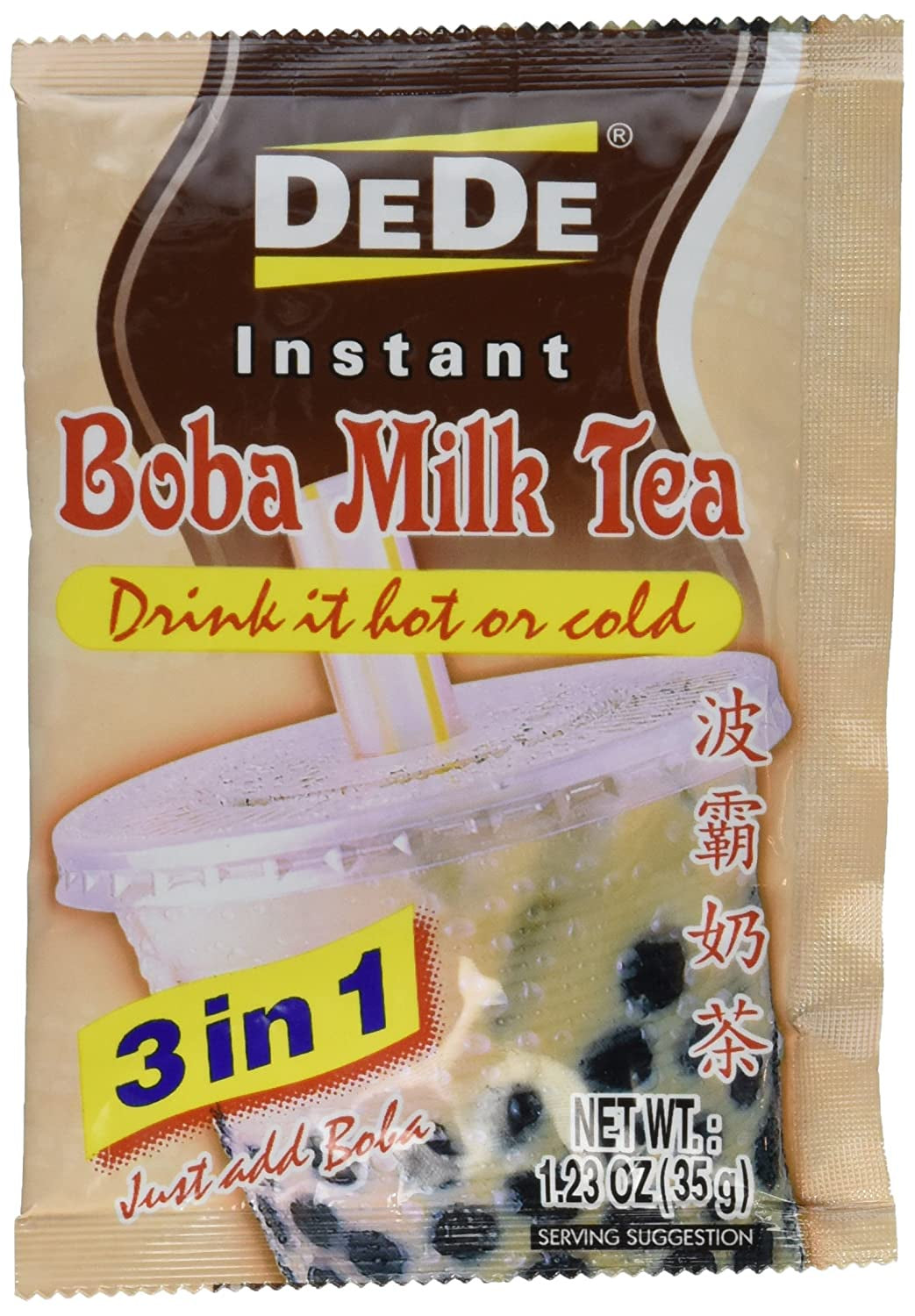 De de - Instant Boba Milk Tea 3 in 1 - ชานมไข่มุกกึ่งสำเร็จรูป