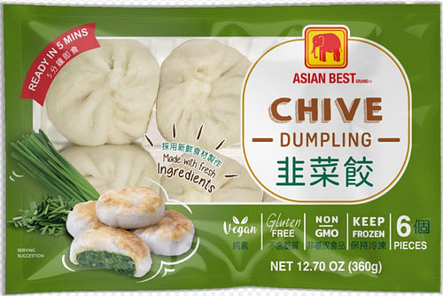 Asian Best - Frozen Chive Dumpling (Round) - กุยช่ายกลม แช่แข็ง ตราเอเชี่ยนเบส
