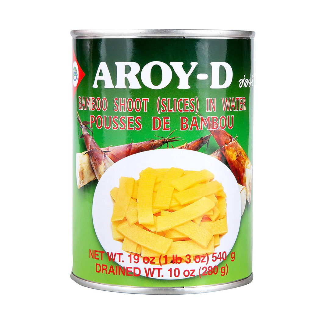 Aroy-D Canned Bamboo Shoot in Water (Slice) หน่อไม้กระป๋อง แบบแผ่น