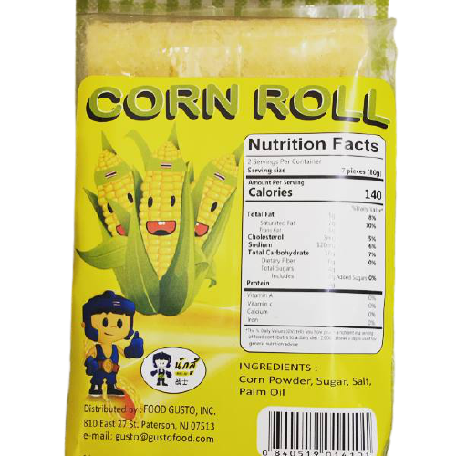 Nak Su - Corn Roll ขนมคอร์นโรล