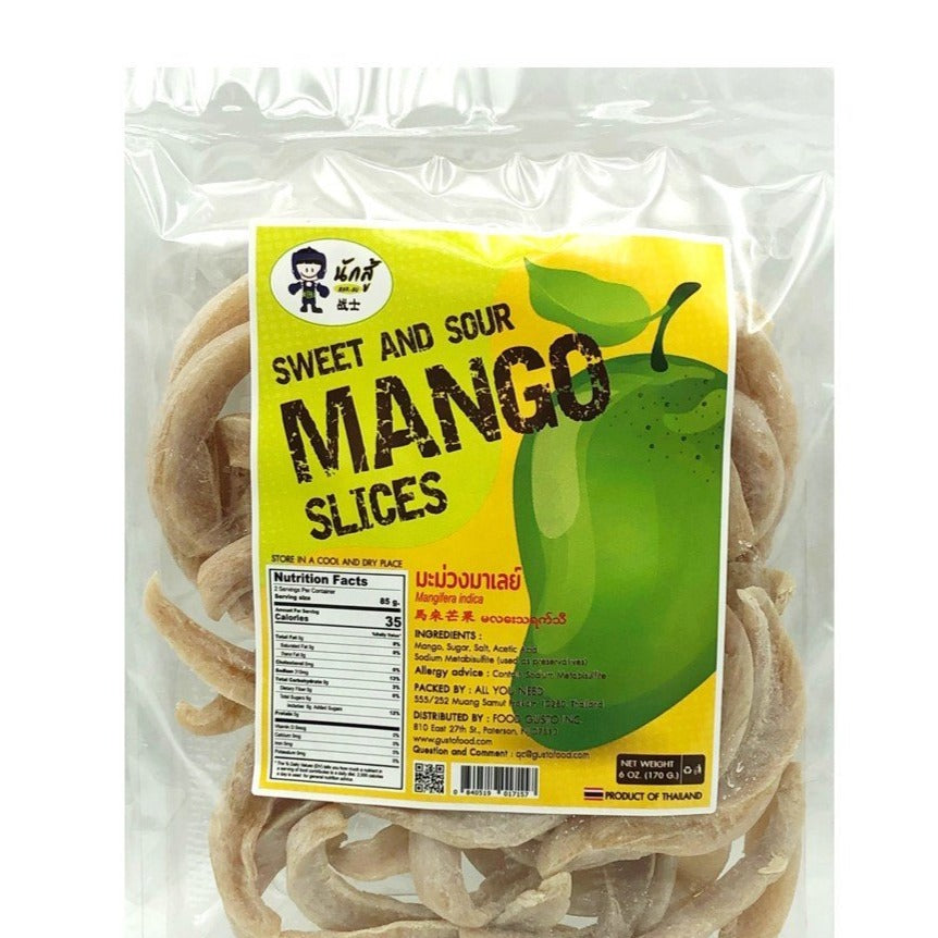 Nak Su - Sweet and Sour Mango Slices - มะม่วงมาเลย์