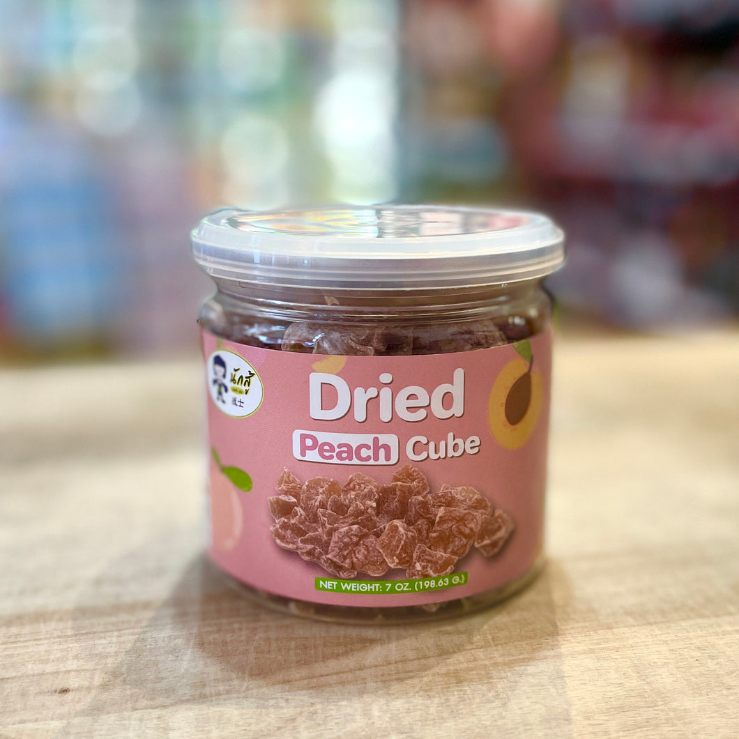 Nak Su - Dried Peach Cube - ลูกพีชอบแห้ง ตรานักสู้
