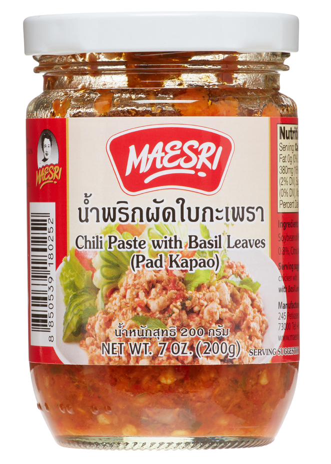 Maesri - Chili Paste with Basil Leaves น้ำพริกใบกะเพรา
