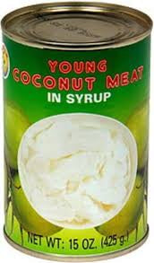 Tas - Young Coconut Meat in Syrup - เนื้อมะพร้าวอ่อนไนนำ้เชึ่อม