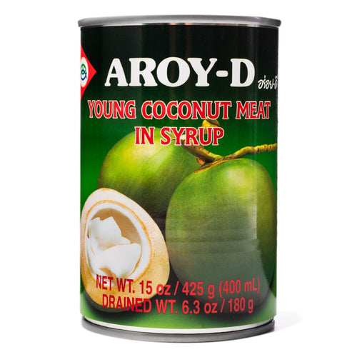 Aroy-D Young Coconut Meat in Syrup เนื้อมะพร้าวในน้ำเชื่อม
