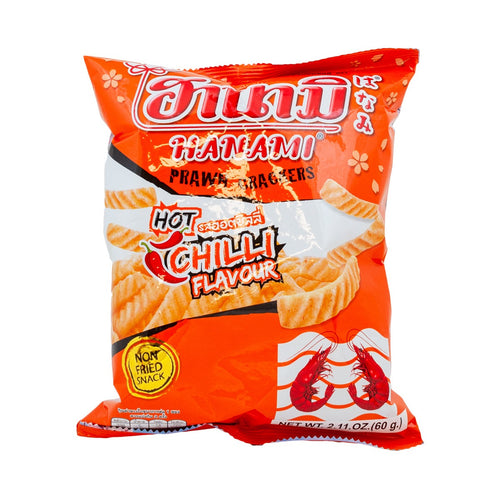 Hanami - Prawn Crackers (Hot Chili Flavor) ข้าวเกรียบกุ้งฮานามิ รสฮอตชิลลี่