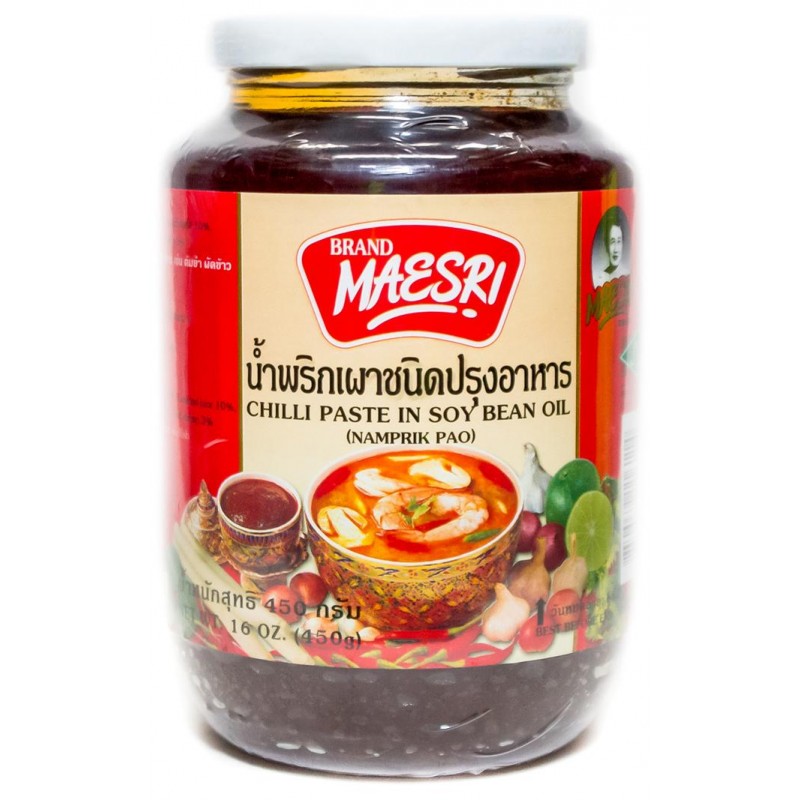 Maesri - Nam Prik Pao น้ำพริกเผาชนิดปรุงอาหาร - 3 Aunties Thai Market