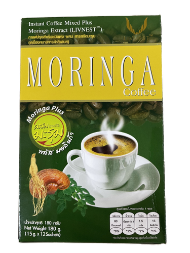 Livnest - Instant Coffee mixed plus Moringa - กาแฟปรุงสำเร็จชนิดผงผสมมะรุม ตราลีฟเนส