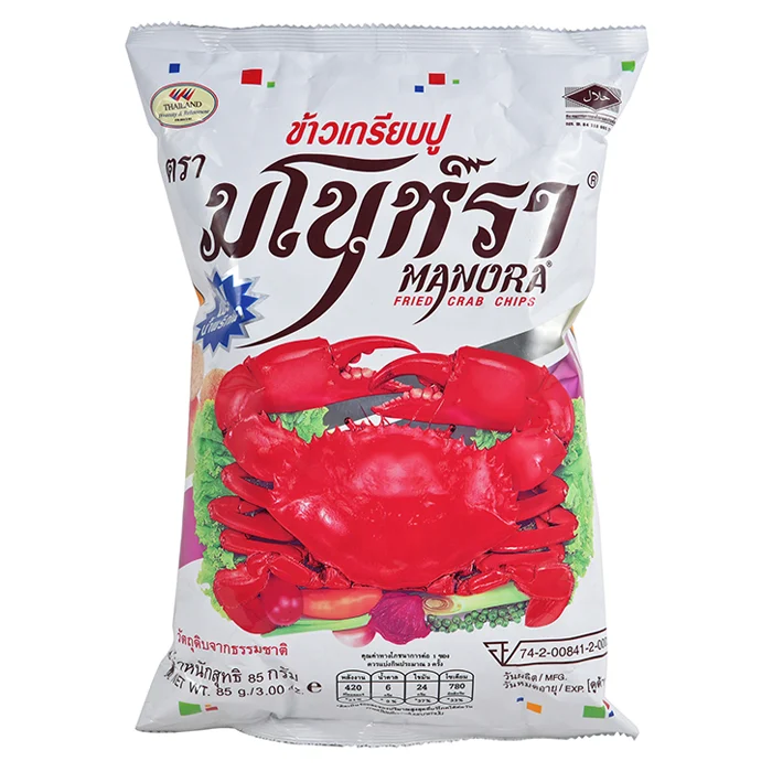 Manorah - Fried Crab Chips (Bag) ข้าวเกรียบปูทอด แบบถุง