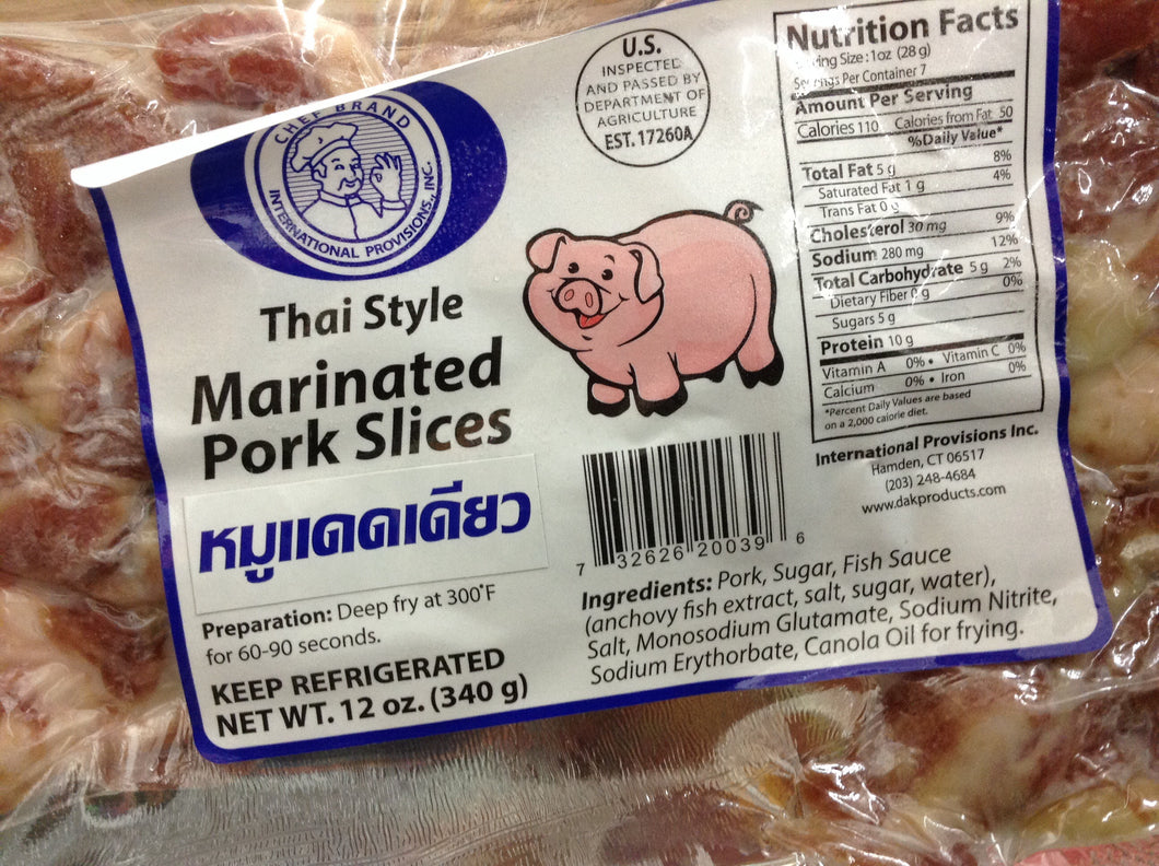 Chef Brand - Thai Style Marinated Pork Slices - หมูแดดเดียว - สีฟ้า