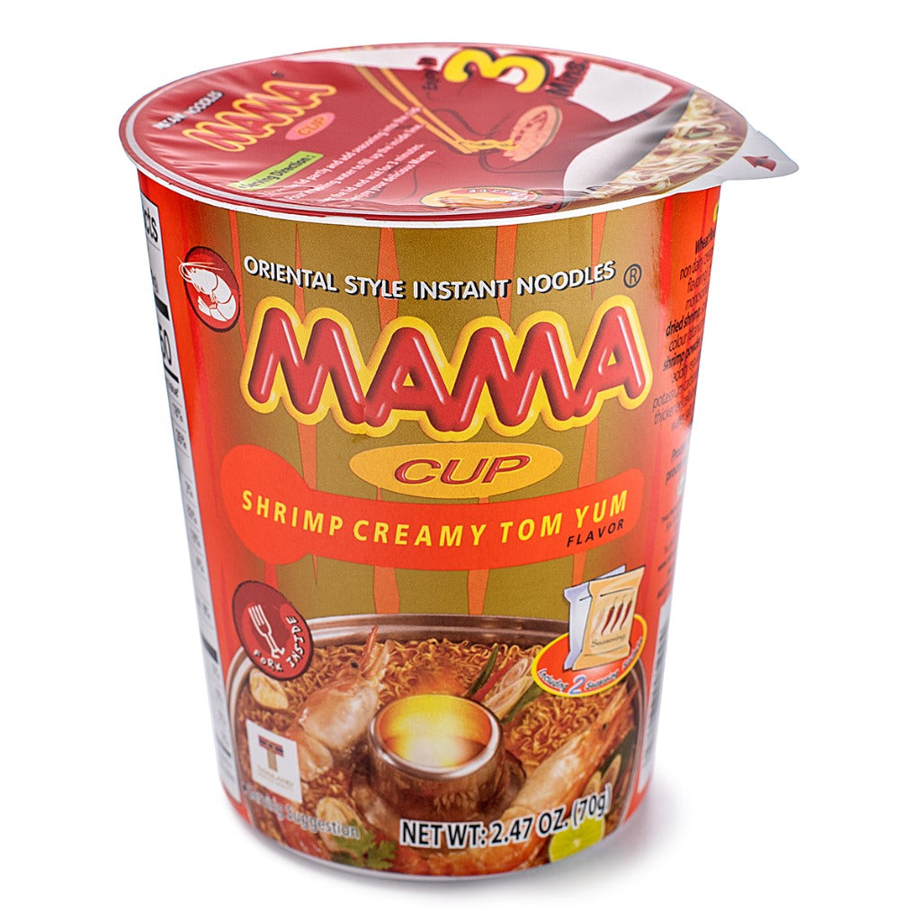 Mama Instant Cup Noodles Shrimp Creamy Tom Yum Flavour Small 