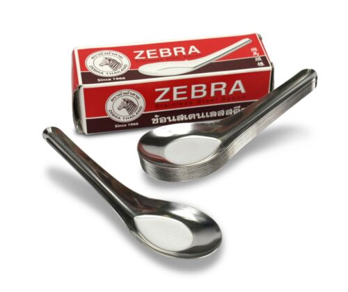 Zebra Stainless Steel Spoon ช้อนสแตนเลส (ช้อนกลาง)
