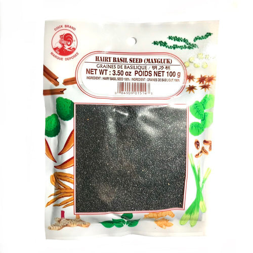 Cock Brand - Hairy Basil Seed (Mangluk) - เม็ดแมงลัก